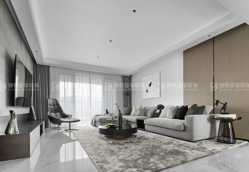 靜安風(fēng)景苑172平四室兩廳現(xiàn)代風(fēng)格裝修效果圖