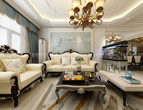 太原金香郁141平簡歐風(fēng)格三居室裝修效果圖