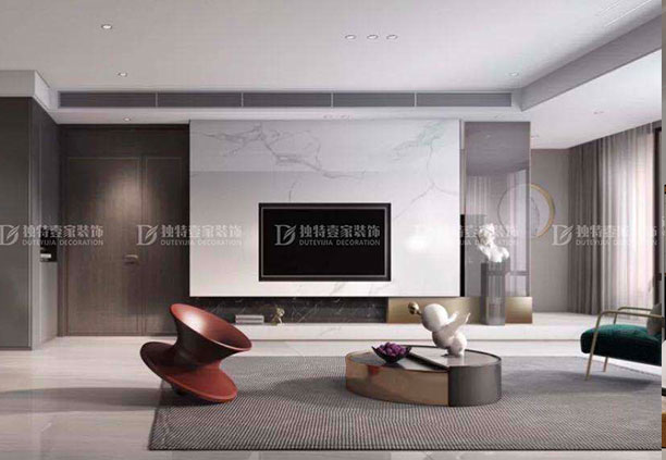 太原中車國際180平意式極簡風(fēng)格三居室裝修效果圖