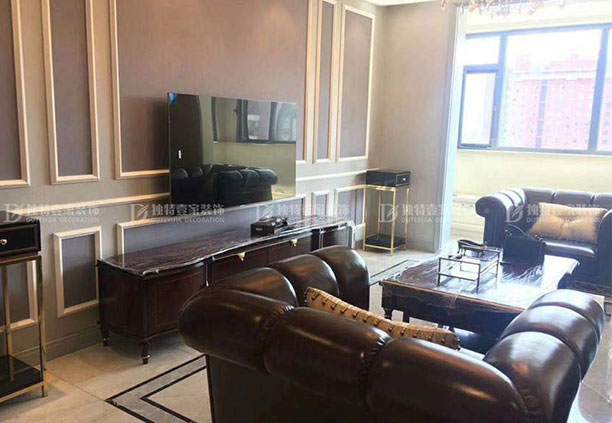 太原鳳凰城148平美式風(fēng)格三居室裝修實景樣板間