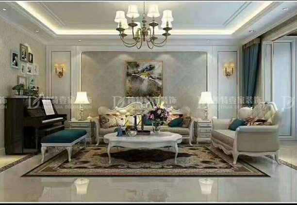 中心城163平歐式輕奢風(fēng)格三居室裝修效果圖