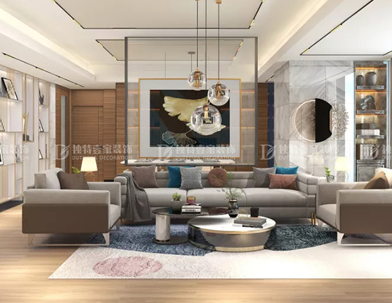 匯通苑210平后現(xiàn)代風(fēng)格四居室裝修效果圖