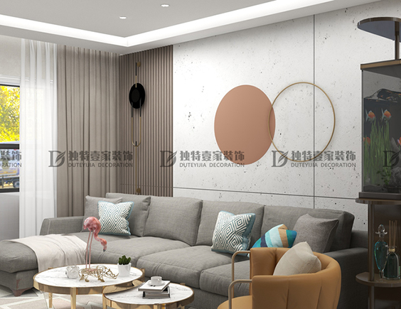 中車國際150平后現(xiàn)代風(fēng)格三居室裝修效果圖